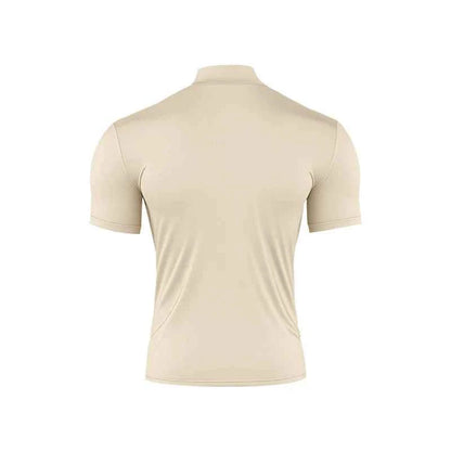 2025 compress sports Men T-shirt quick-dry Half High Collar Short Sleeve Pullover Tops Tight Breathable tops men Running T-shirt