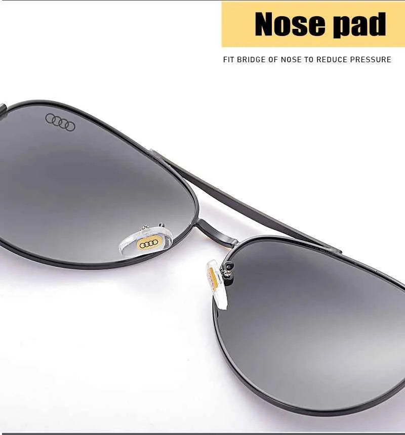 Audi UV400 Polarized AntiGlare Retro Flight Sunglasses Glasses for Motorcycle Classic FrogEye Outdoor Glasses Men Women 501