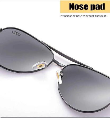 Audi UV400 Polarized AntiGlare Retro Flight Sunglasses Glasses for Motorcycle Classic FrogEye Outdoor Glasses Men Women 501