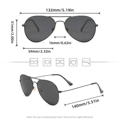 KINGSEVEN 7115 Pilot Polarized Sunglasses – Alloy Frame, Mirror, UV400, Unisex