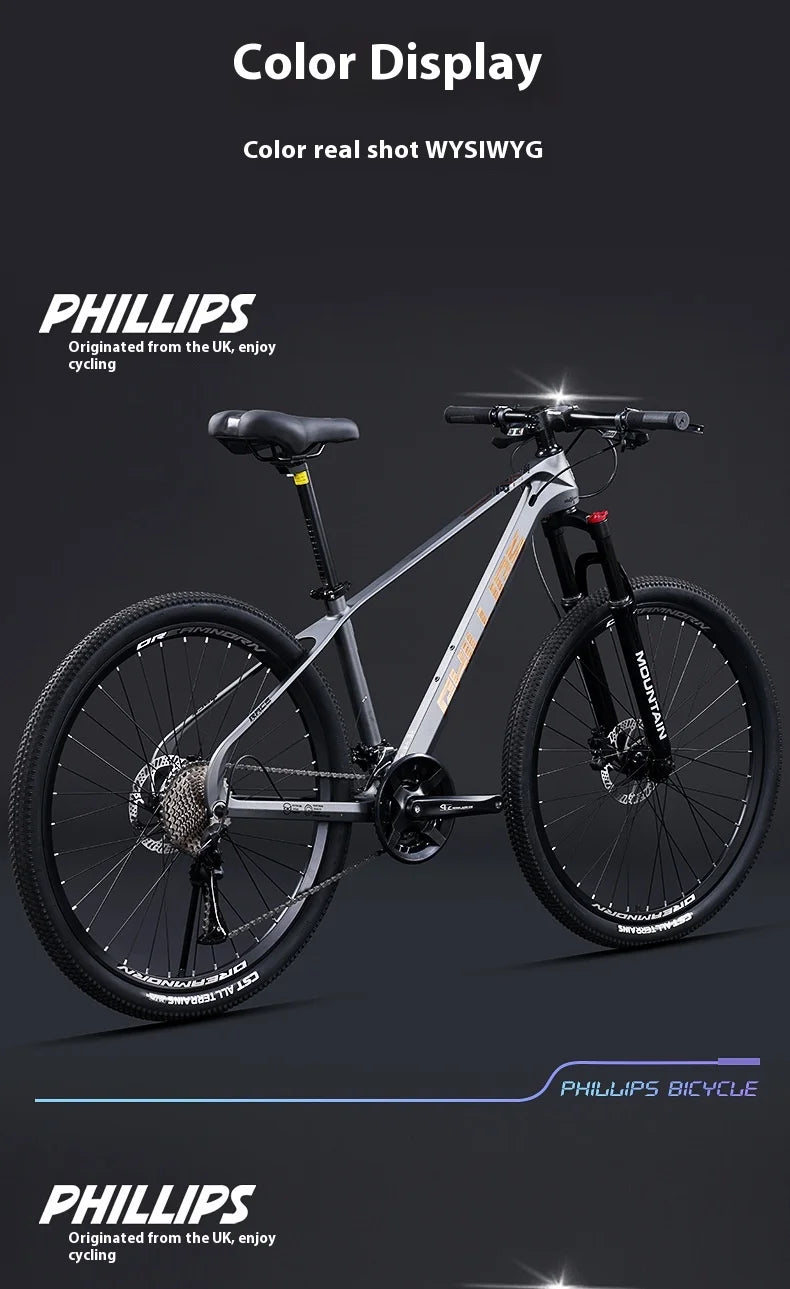 Magnesium Alloy26Inch mountain bike for adults men women, teenagers, and students33Speed Bike Disc Brake Shock Absorption
