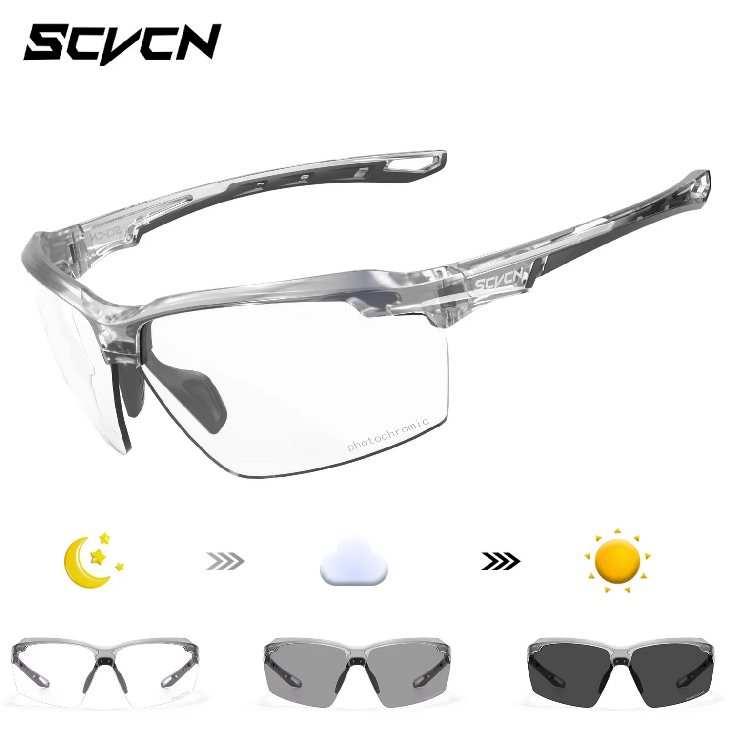 SCVCN Tactical Shooting Glasses – Photochromic Polarized Shockproof Goggles for Hunting, Airsoft &amp; Outdoor Sport