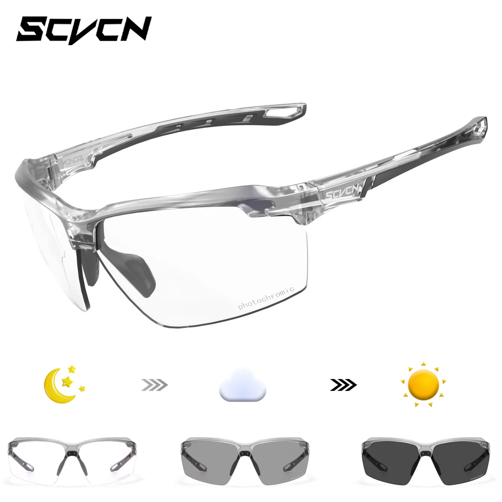 SCVCN Tactical Shooting Glasses – Photochromic Polarized Shockproof Goggles for Hunting, Airsoft &amp; Outdoor Sport