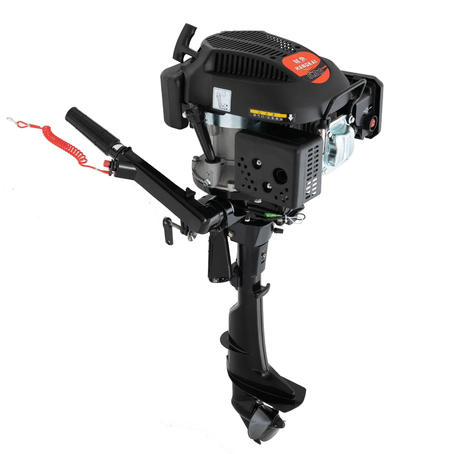 NEW 4-Stroke 6HP Outboard Motor Short Shaft Fishing Boat Engine, Heavy Duty Outboard with CDI and Water Cooling System