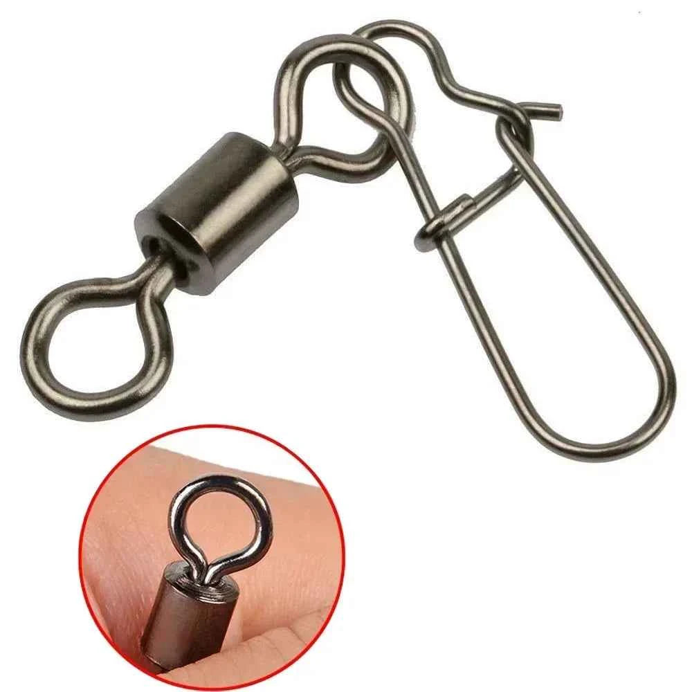 GOBAIT Rolling Swivel Snap Connector – 302 Stainless Steel, Sizes 