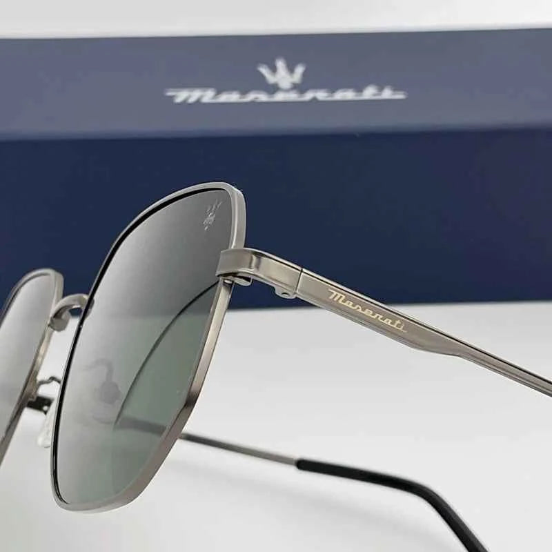 MASERATI 220495 Polarized Photochromic Square Sunglasses – Alloy Frame, UV400, Unisex