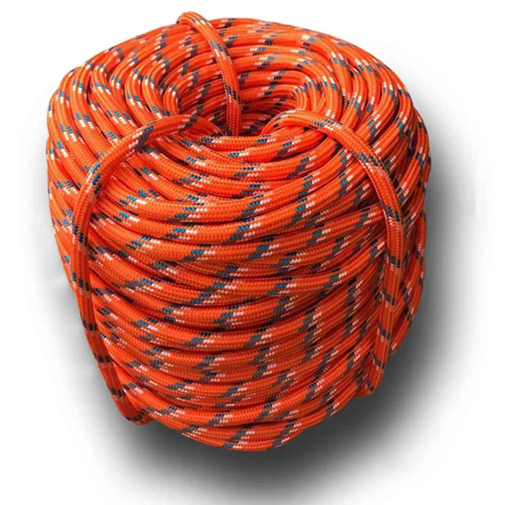 Desert Fox 9MM Nylon Safety Rope – 700kg Load, 16-Strand, 20M / 30M / 40M, Blue or Orange