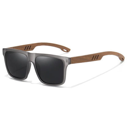 Wood Grain Polarized Pilot Sunglasses UV400 – Men&