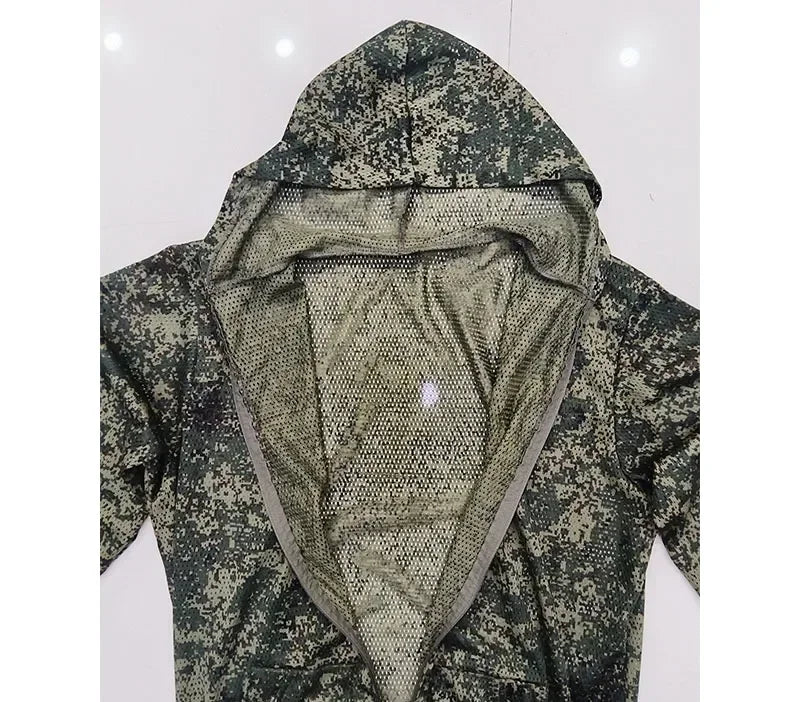 Mesh Ghillie Suit – Breathable Camo Hoodie &amp; Pants Set for Hunting, Fishing &amp; Tactical Use