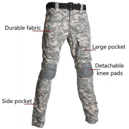 Multicam Tactical Uniform Military Camouflage Suit Combat Shirt + Pants Sets Airsoft Hunting Clothes Paintball Outdoor Sports