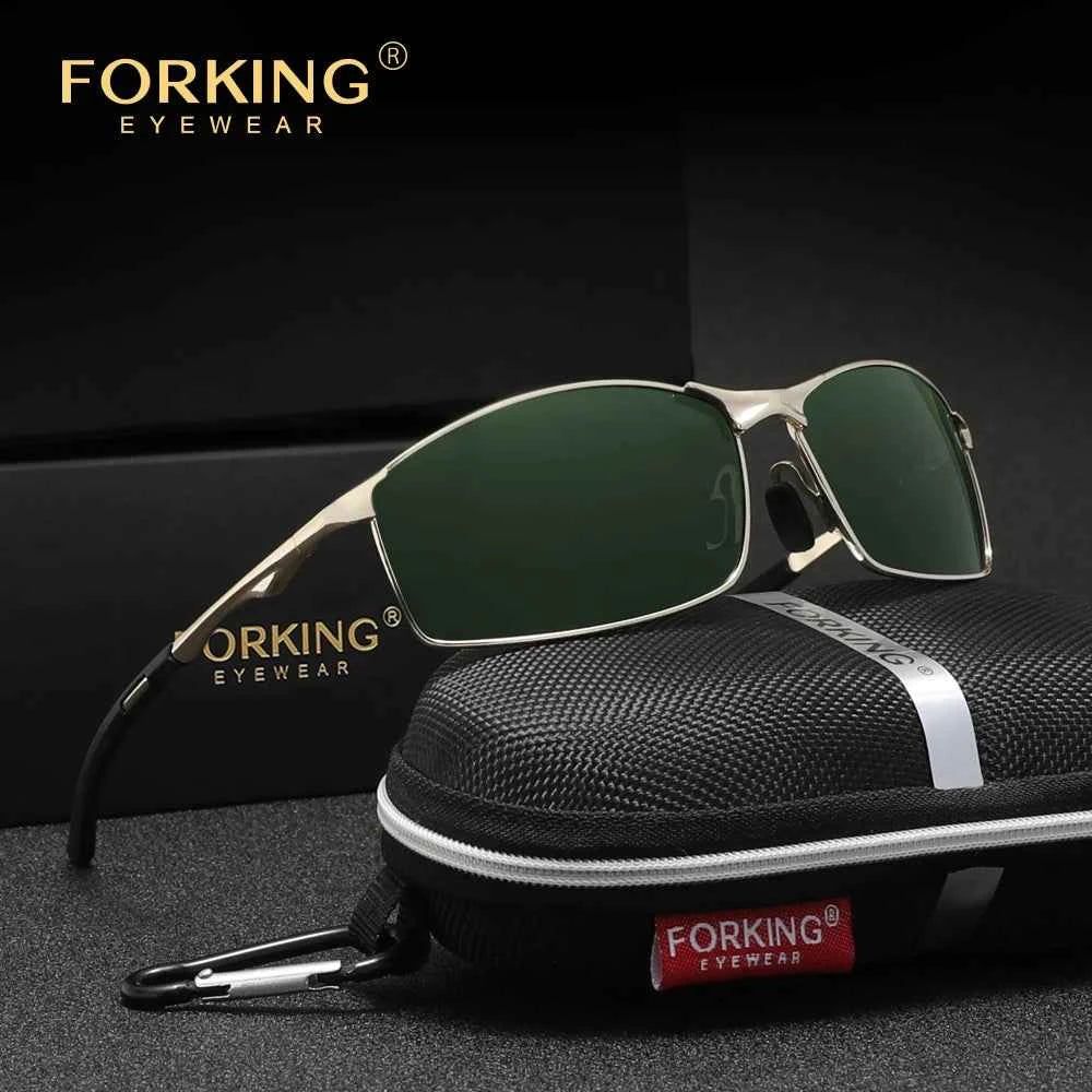 FORKING UV400 Polarized Rectangle Sunglasses – Unisex Outdoor Sport