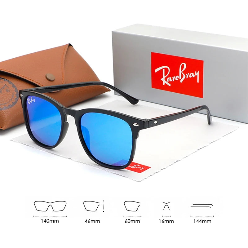Square Polarized Sunglasses – Unisex Rivet Frame Anti-Glare UV400 Driving Shades