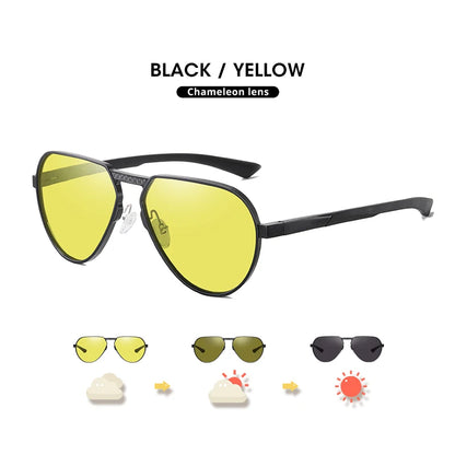 LIOUMO Photochromic Night Vision Driving Sunglasses – Polarized UV400 for Men &amp; Women