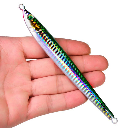 5-Piece Deep Sea Metal Jig Set – Fast-Sinking Slow Jig Spoon Lures | 60g, 80g &amp; 100g | Ocean &amp; Freshwater