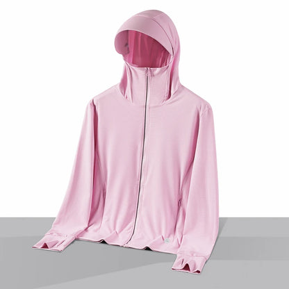  Summer Thin Couple Sports Leisure Sunscreen Clothing Comfortable High Quality Ice Silk Breathable Outdoor UV Protection Coat