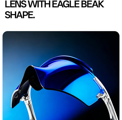 SCVCN Cycling Sunglasses – UV400 Waterproof Photochromic TR-90 Frame 146mm Wide Lens for MTB, Running &amp; Outdoor Sport