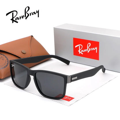 Rectangle Polarized Sunglasses – Unisex UV400 Anti-Glare Sport &amp; Riding Shades