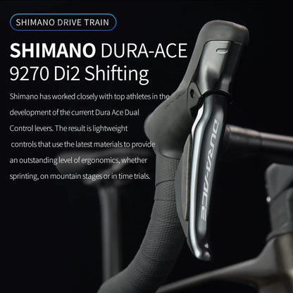 SAVA CRN R9 Full Carbon Fiber Electronic Shift Road Bike Ultra-lightweight 7.3kg Equipped with SHIMANO DURA-ACE 9270 Di2 Kit