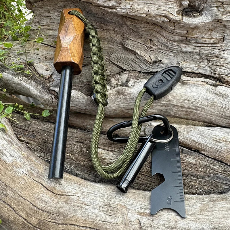 Bear Grylls Survival Fire Starter Magnesium Flint Rod Portable Emergency Fire steel Kit Lighters Smoking for Camping Hiking Tool