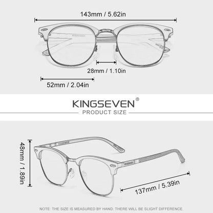 KINGSEVEN Trendy Round Polarized Sunglasses – UV400 for Men &amp; Women