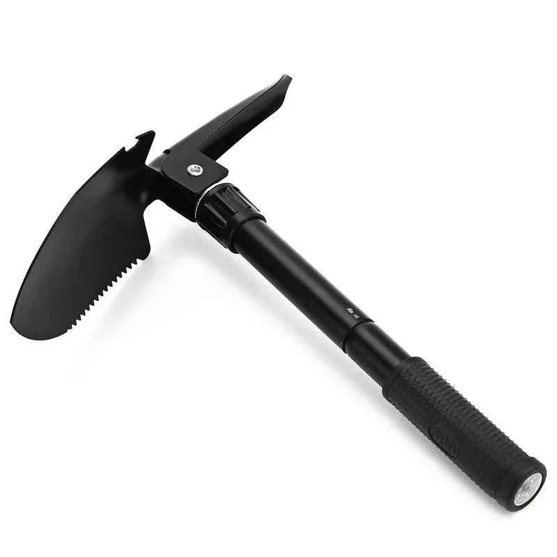 Foldable Shovel with Compass Multi Purpose for Camping Hiking Backpacking Gardening Hiking Accessories