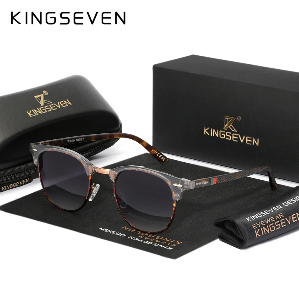 KINGSEVEN Trendy Round Polarized Sunglasses – UV400 for Men &amp; Women
