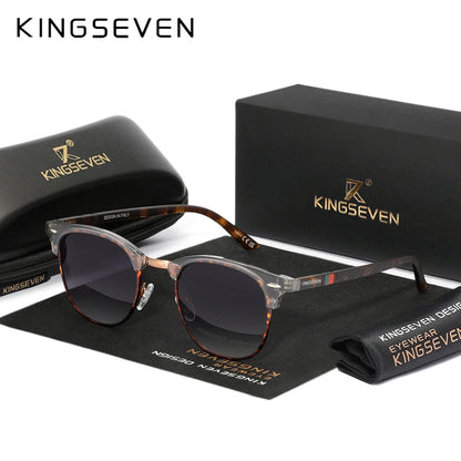 KINGSEVEN Trendy Round Polarized Sunglasses – UV400 for Men &amp; Women
