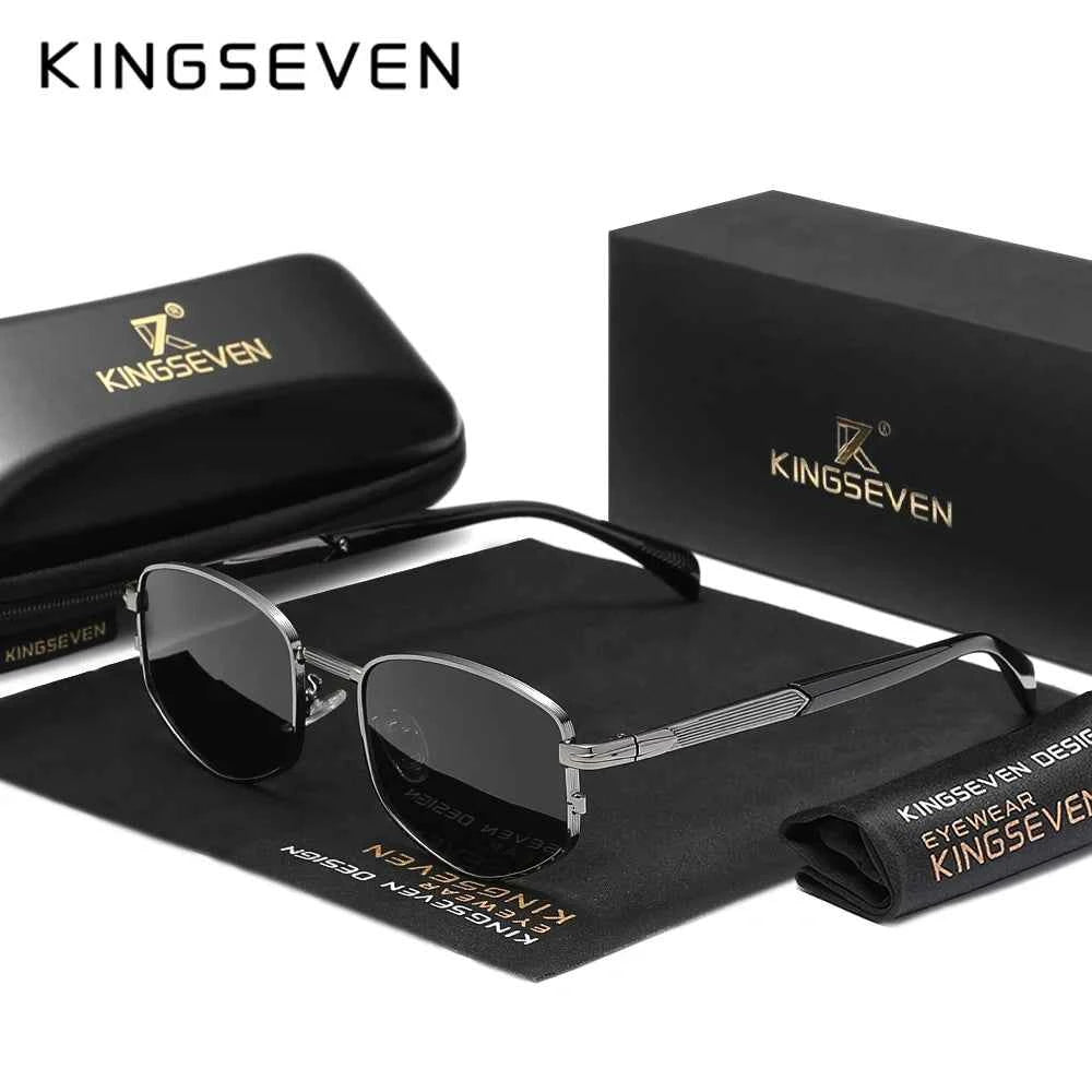 KINGSEVEN 9019 Small Oval Sunglasses – Alloy Frame, UV400, Unisex