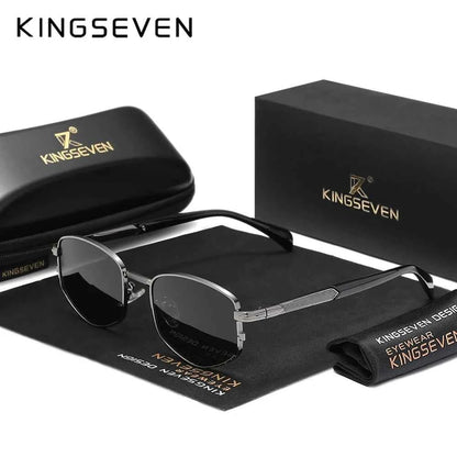 KINGSEVEN 9019 Small Oval Sunglasses – Alloy Frame, UV400, Unisex