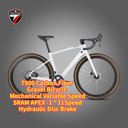 TWITTER Gravel Bike V1 – Wireless Electronic Groupset, Carbon Fiber Frame, Hydraulic Disc Brake