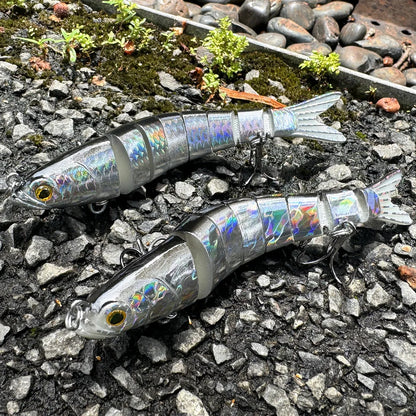 GOBAIT 3-Pack Jointed Swimbait – Slow Sinking Hard Lure with 3D Eyes, 11g / 16g / 27g