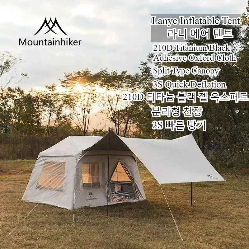 MOUNTAINHIKER Outdoor Camping 2-5 Person Waterproof Family Awning Beach Tent Quick Open Fishing Tent Picnic Park Anti-UV Shade