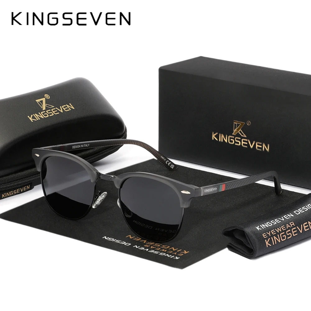 KINGSEVEN Trendy Round Polarized Sunglasses – UV400 for Men &amp; Women