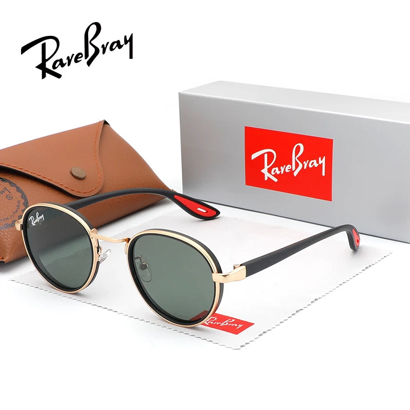 Round Frame Polarized Sunglasses – Unisex UV400 Retro Oval Shades for Driving &amp; Outdoor