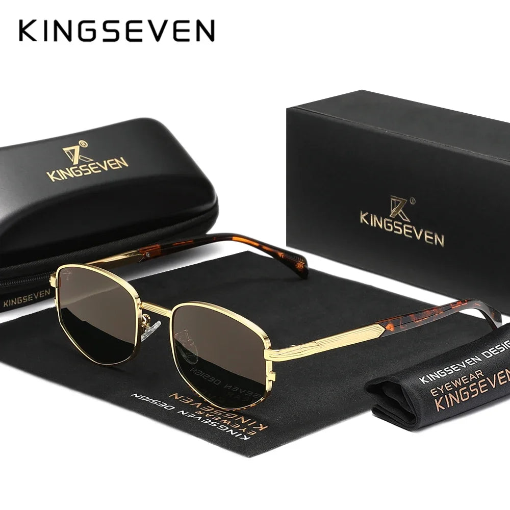 KINGSEVEN 9019 Small Oval Sunglasses – Alloy Frame, UV400, Unisex