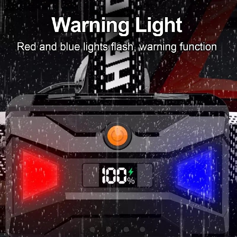 2026 New Super Powerful Headlamp 800W LED IR Sensor Headlight Rechargeable Head Flashlight 5000 Meter Head Lamp Fishing Lantern