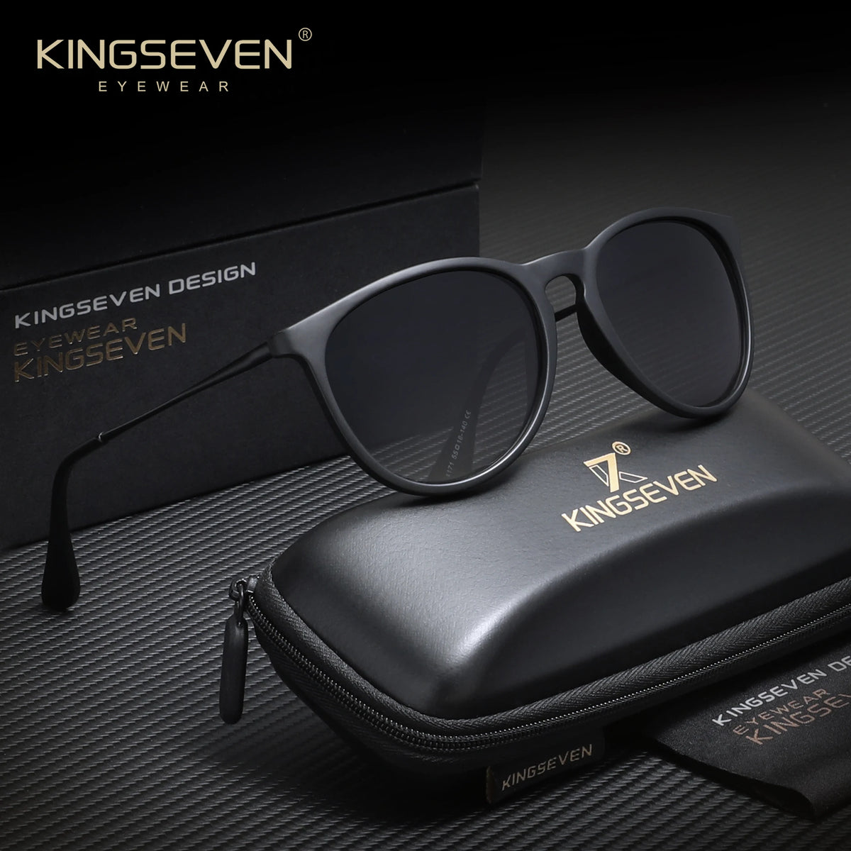 KINGSEVEN S28 Cat Eye Gradient Sunglasses – Polarized, UV400, Plastic Frame, Unisex