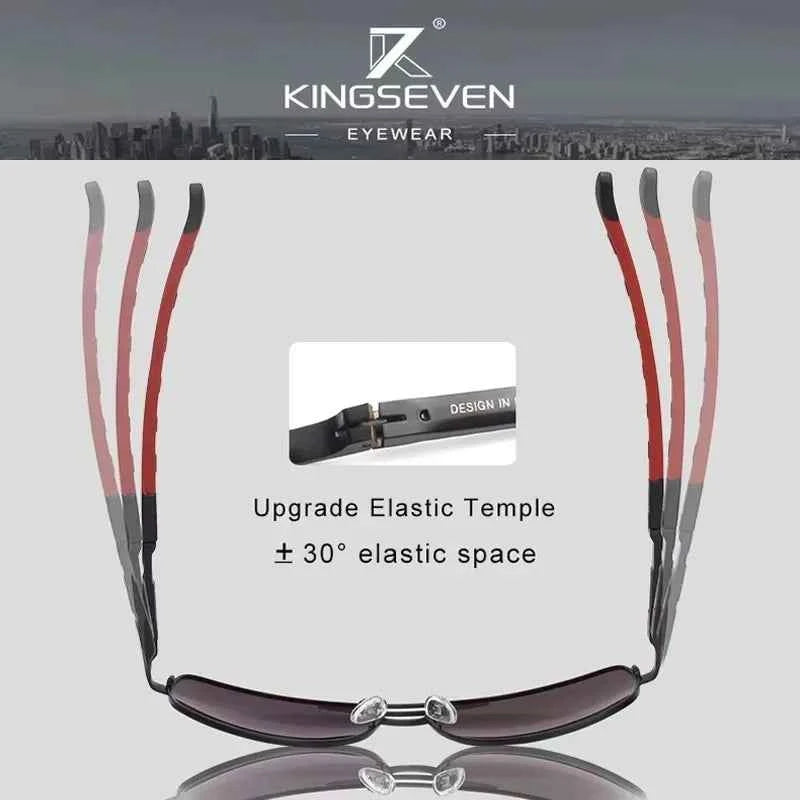 KINGSEVEN Brand Classic Pilot Aluminum Polarized Sunglasses For Men Women Driving Vacation Eyewear UV400