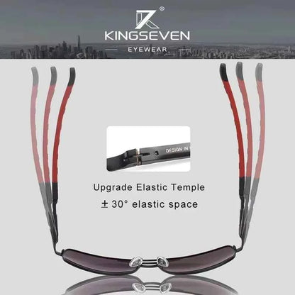 KINGSEVEN Brand Classic Pilot Aluminum Polarized Sunglasses For Men Women Driving Vacation Eyewear UV400
