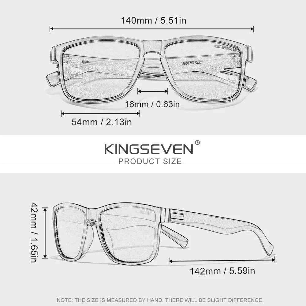 KINGSEVEN Zebra Pattern Polarized Sunglasses – Retro Rectangle, UV400, Unisex