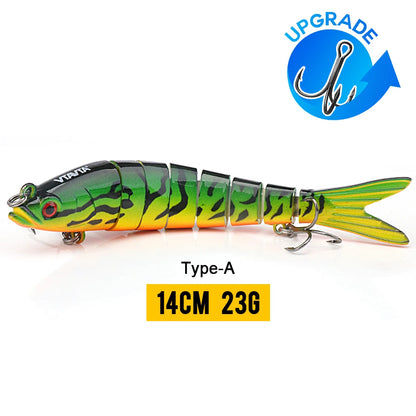 VTAVTA Jointed Swimbait Crankbait – Sinking Wobbler, 6/7/8-Segment, 10–14cm, 60+ Colors