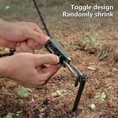 Camping Tent Adjustable Rope Fastener Fixed Buckle Pulley Tensioner Ratchet Hangers Lights Lifting Camping Awning Wind Rope