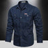 2024 Spring Cotton Cargo Shirt for Men Long Sleeve Multi-Pocket Shirts Outdoor Casual Clothing High Quality Military Overshirt