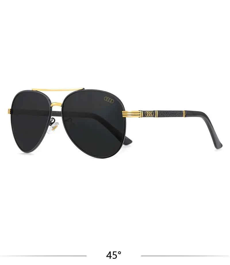 Audi UV400 Polarized AntiGlare Retro Flight Sunglasses Glasses for Motorcycle Classic FrogEye Outdoor Glasses Men Women 501