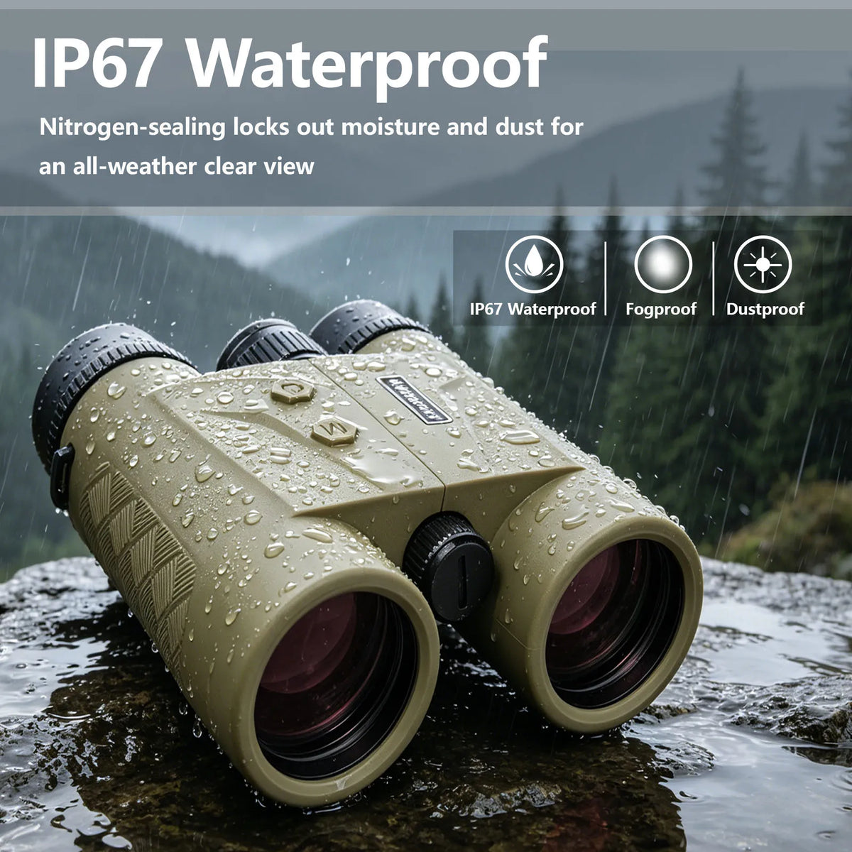 BOSHIWEI BSW 10X42 ED Laser Rangefinding Binoculars – IPX7, 1800m / 2400m, Hunting &amp; Golf