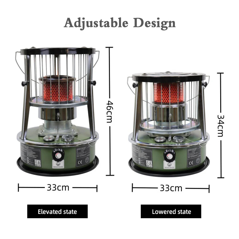 Liftable Kerosene Camping Stove – Windproof Portable Heating Stove for Outdoor &amp; Home Use
