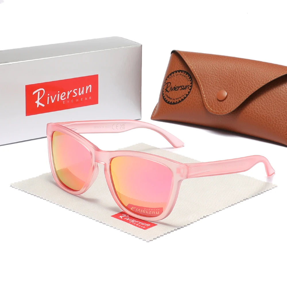 RIVIERSUN Classic Polarized Sunglasses – UV400 Unisex Retro Square Eyewear