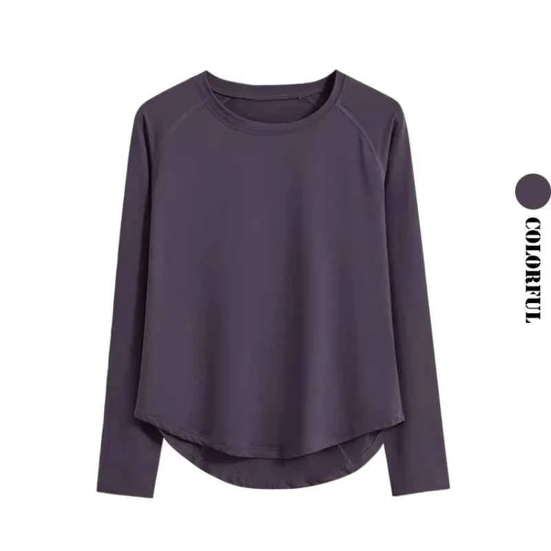 DRUR Long Sleeve Gym Top Women Breathable Quick Dry Workout T-shirt Loose Fit Running Tee Yoga Clothing Sportswear Activewear New