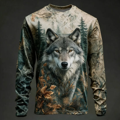 Men’s Camo Deer Print Long Sleeve Shirt | Nature Nest Supply