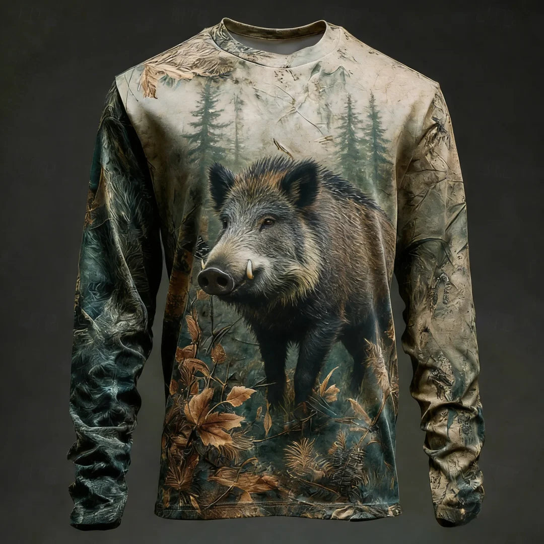 Men’s Camo Deer Print Long Sleeve Shirt | Nature Nest Supply